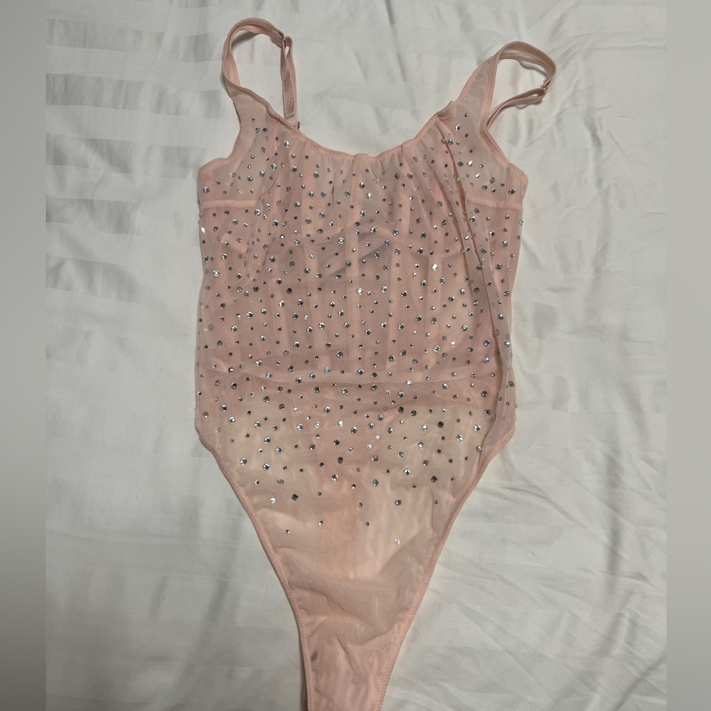 Victoria’s Secret Pink Rhinestone bodysuit